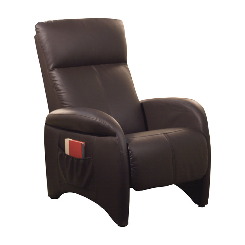 Dombroski Recliner, Leather Match Chocolate