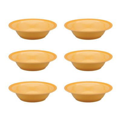 6-Piece Beaded 8 1/4" Melamine Bowl