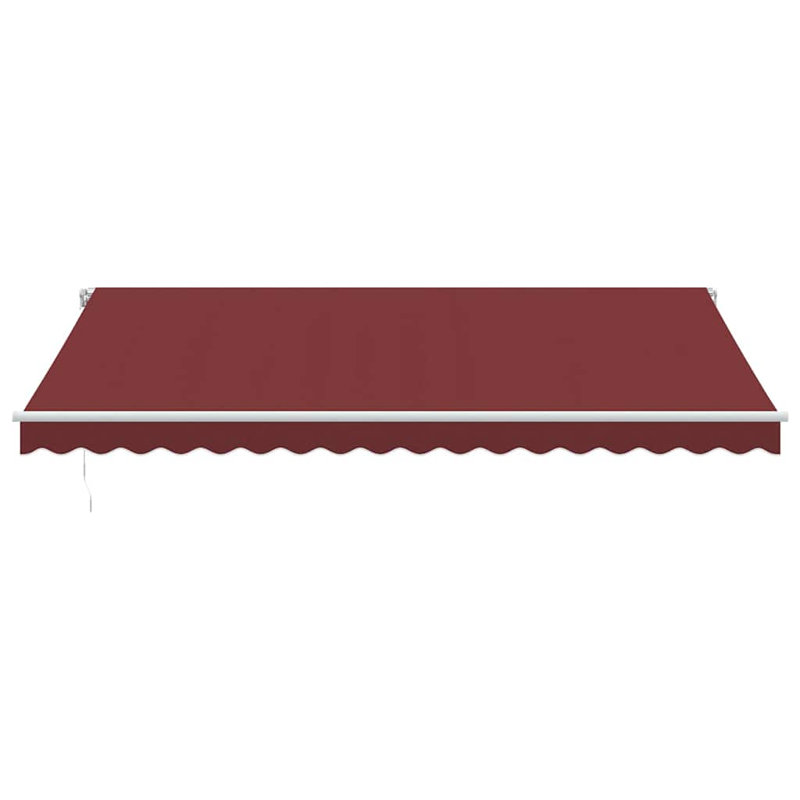 Manual Retractable Awning, Solid Colour, Burgundy, 450cm H x 300cm W