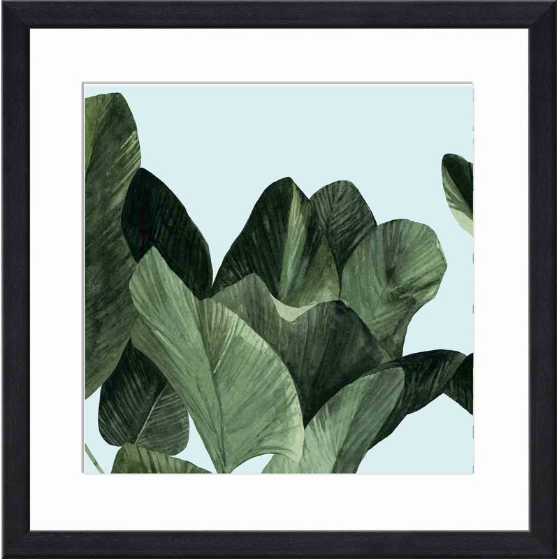 Celadon Palms I by Emma Scarvey, Black, 12"H x 18"W