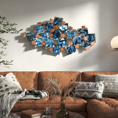 Handmade Modern Abstract Wall Decor on Metal