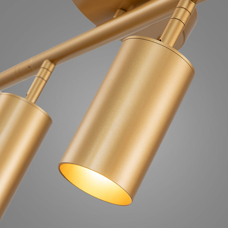 Gulcan 4 - Light Linear Track Flush Mount Lighting, Gold
