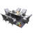 Moda 70 In. X 39 In. X 27 In. Rectangular Wicker Outdoor Gas Fire Pits Dining Setx