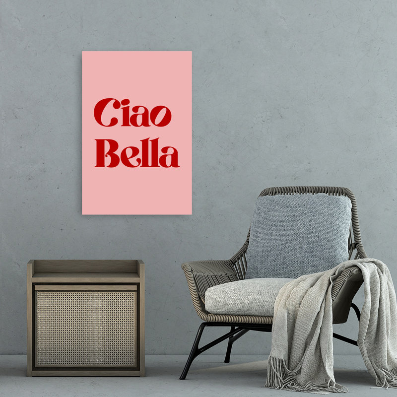 Ciao Bella Italian Minimalist Modern Playful Wall Art Print, 91.44cm H x 60.96cm W