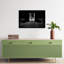 Impression d'art mural urbain traditionnel vietnamien à vélo à l'architecture urbaine contemporaine-129706151