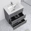 Ensemble de meuble-lavabo 30 po avec lavabo en céramique, armoire de rangement moderne autoportante avec 2 tiroirs-1833950843