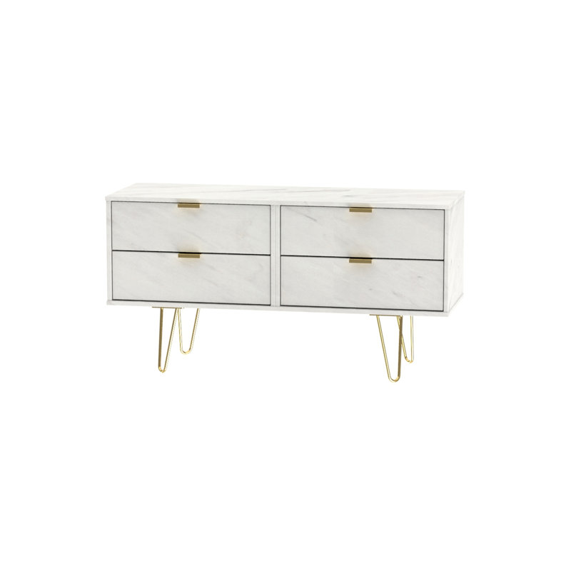 Fully Assembled Bellatrix 4 Drawer 112Cm W Chest of Drawers