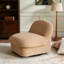 Fauteuil d'appoint pivotant, base en métal à 360 degrés avec revêtement en velours-212714298