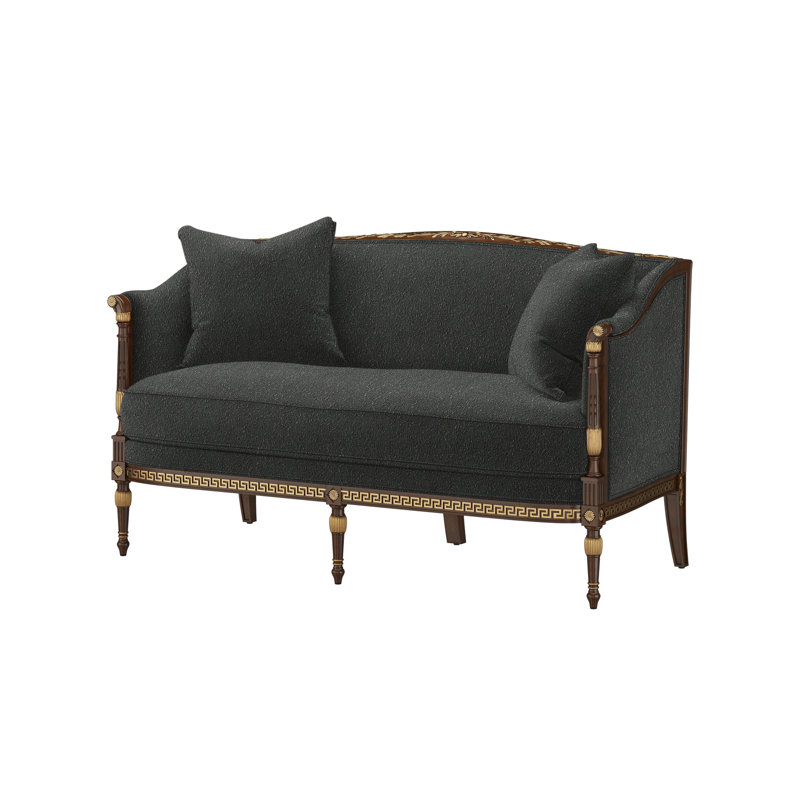 Undulating Loveseat, Rise Charcoal (Performance fabric)