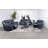Auriyah Upholstered Padded Arm Reclining Sofa Blue