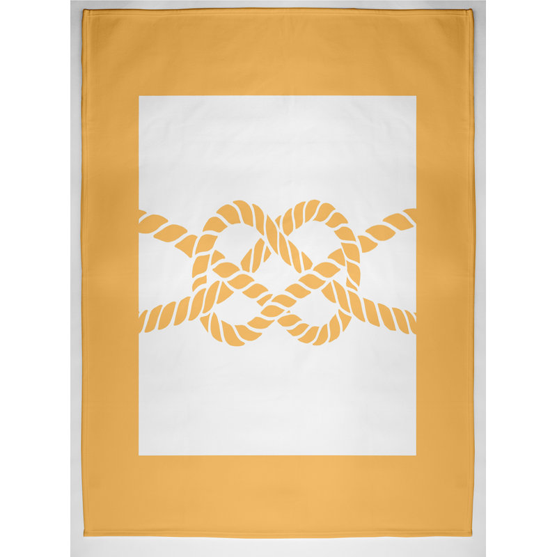 Jeté Nautical Nights, L 60 po x l 50 po x P 0,5 po, Jaune