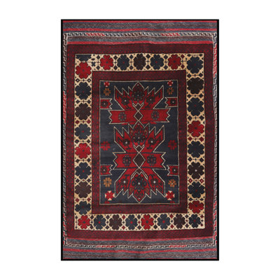 Tapis blanc / noir / bleu Southwestern