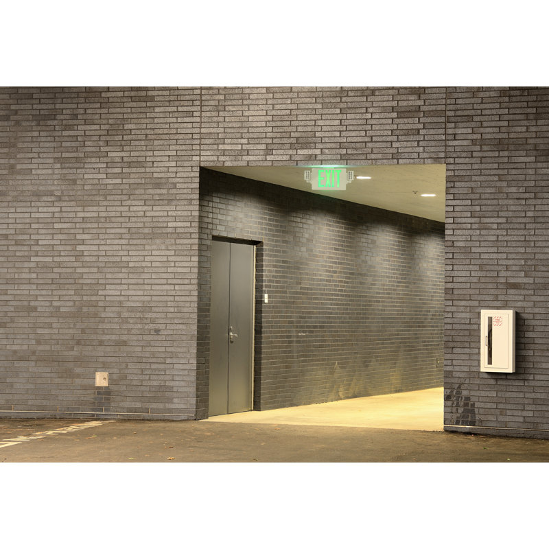 Slim Green LED Emergency Exit Sign with Battery Backup