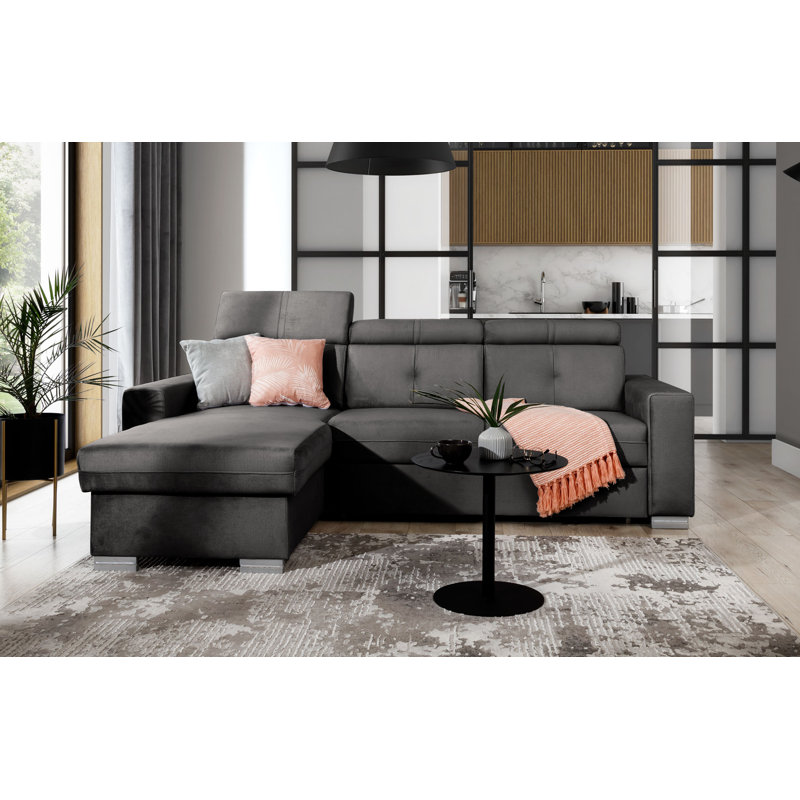 Koreon 3 Seater Sofa Bed, Left Hand Facing, Dark Grey 05NU