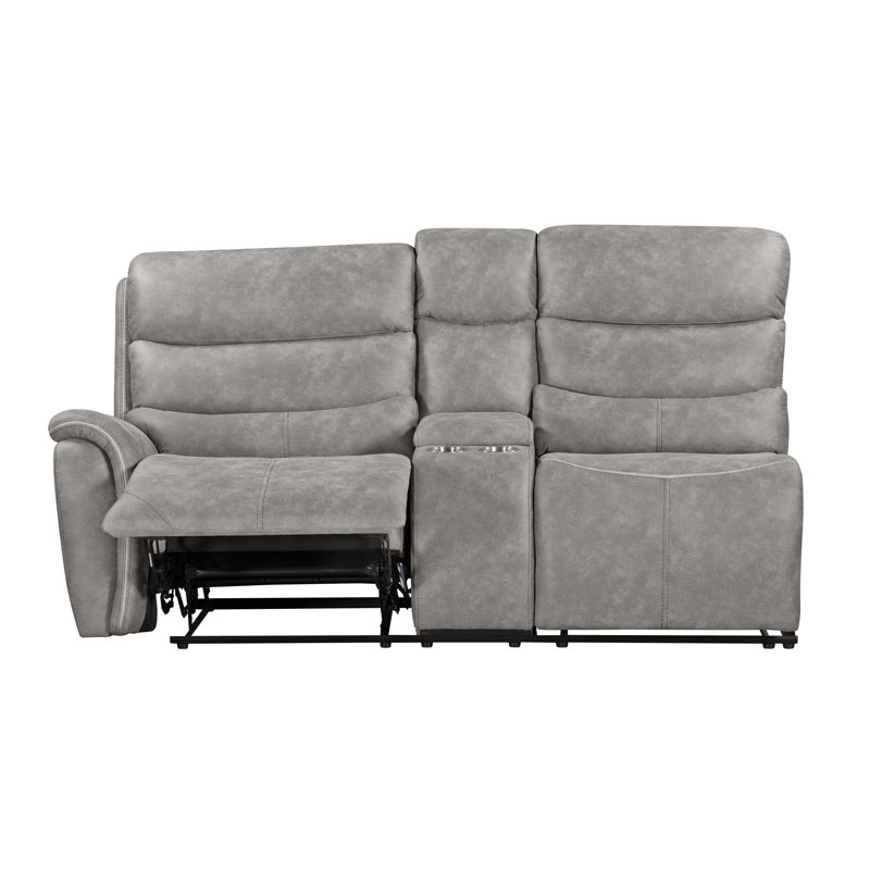 Canapé modulaire 3 pièces Rieka, gris