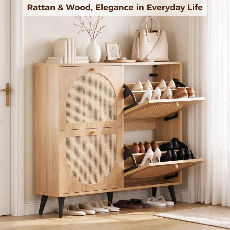 24 Pair Shoe Storage Cabinet