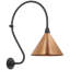 Thomas O'Brien, "Academy 18" Larrabee Barn Light in Matte Black with 9" Conical Savannah Shade-1398199659-1398199657