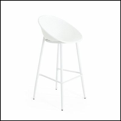 Gable Barstool Set of 2, Weather-Resistant and Durable for Outdoor Use, Perfect for Patio and Garden Spaces.