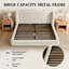Cadre de lit Fournier AirFrame King avec tête de lit, cadre de lit plateforme rembourré Cloud, rembourrage en mousse de 12 cm, sans sommier, montage facile-84185289-84464860