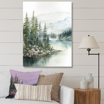Minimalisme, lac tranquillité III, reproduction sur toile