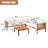 Wood Structure Outdoor Sofa Set With Cushions Exotic Design Water-Resistant And Uv Protected Texture High Quality Acacia Wood Strong Metal Accessorie