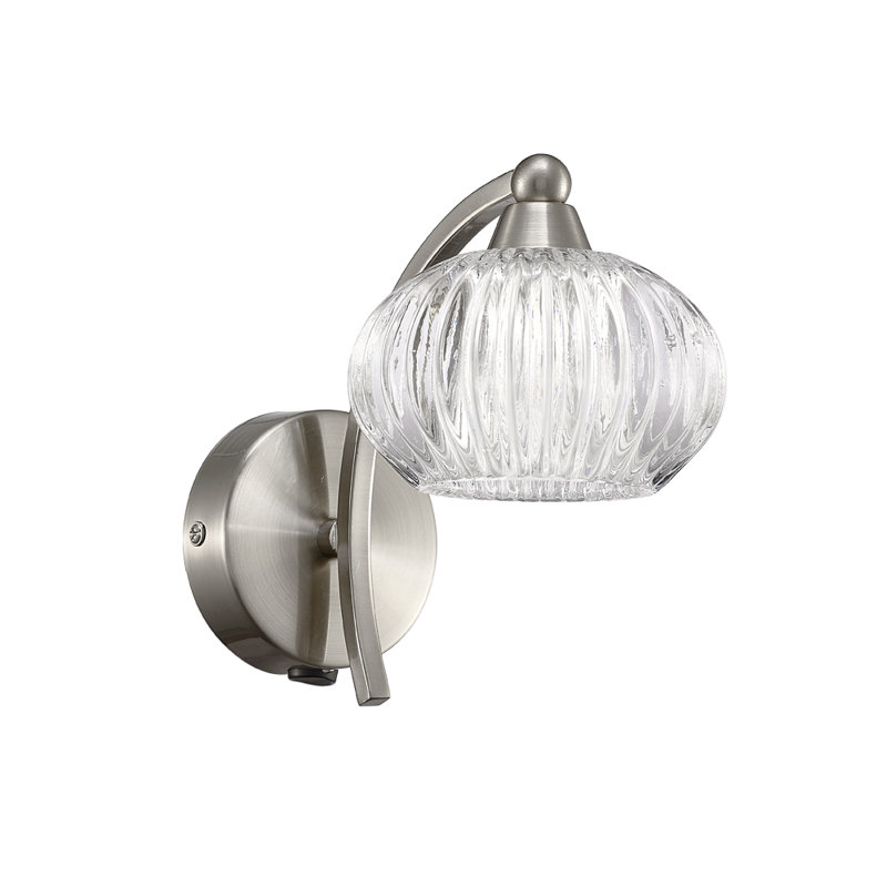 Kaiti Armed Sconce, Satin Nickel
