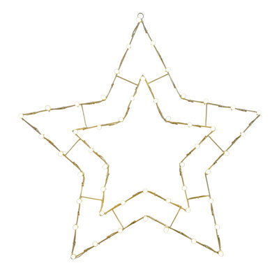 Silhouettes Star Wire Motif Lighted Window Décor