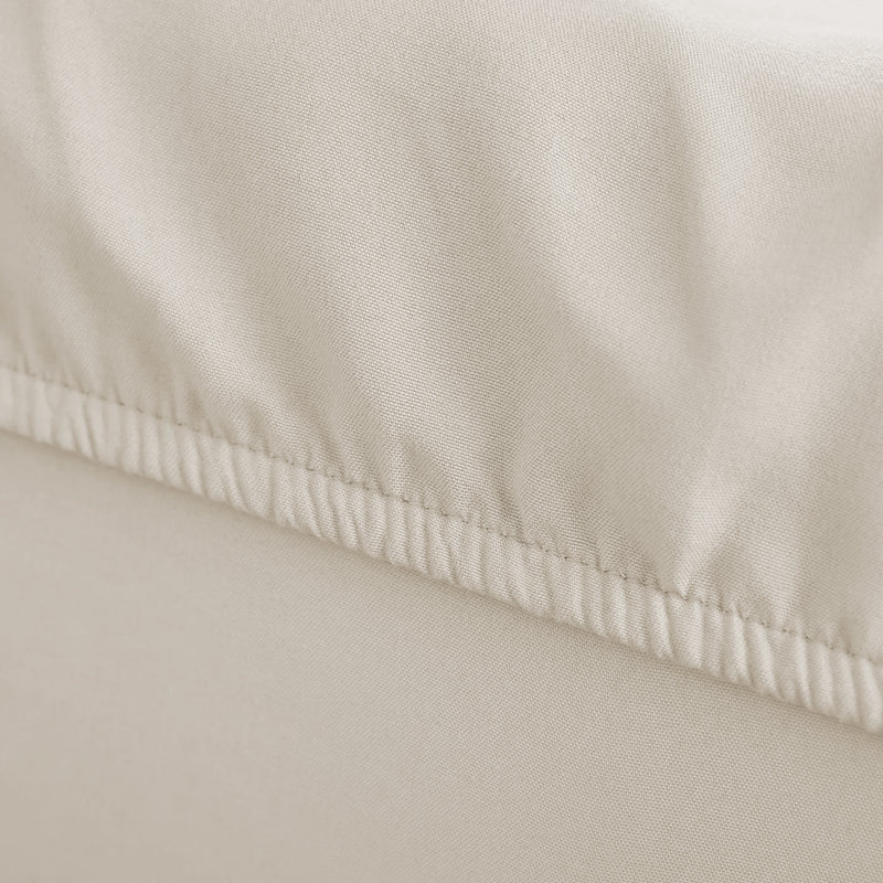 Joshua-Lewis Microfiber Brushed Fitted Sheet, Double (4'6), Cream