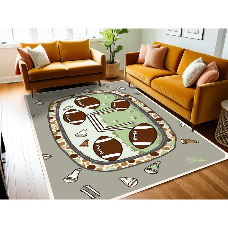 Tapis de football pour enfants Zoomie, Rectangulaire 2 pi x 4 pi