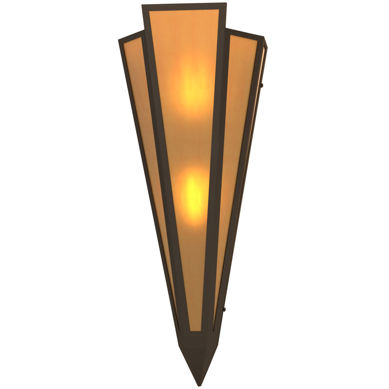 Brum 2 - Light Flush Mounted Sconce, Oil Rubbed Bronze, Amber Quartz