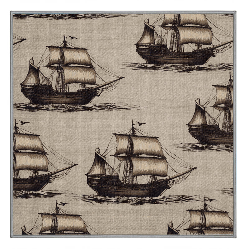  Tapis nautique lavable Galions, Carré 4 pi