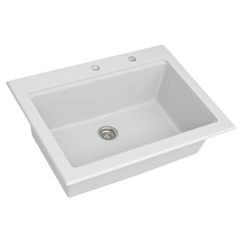 Évier de cuisine en quartz - Évier de cuisine encastré en granite 30 x 22 po