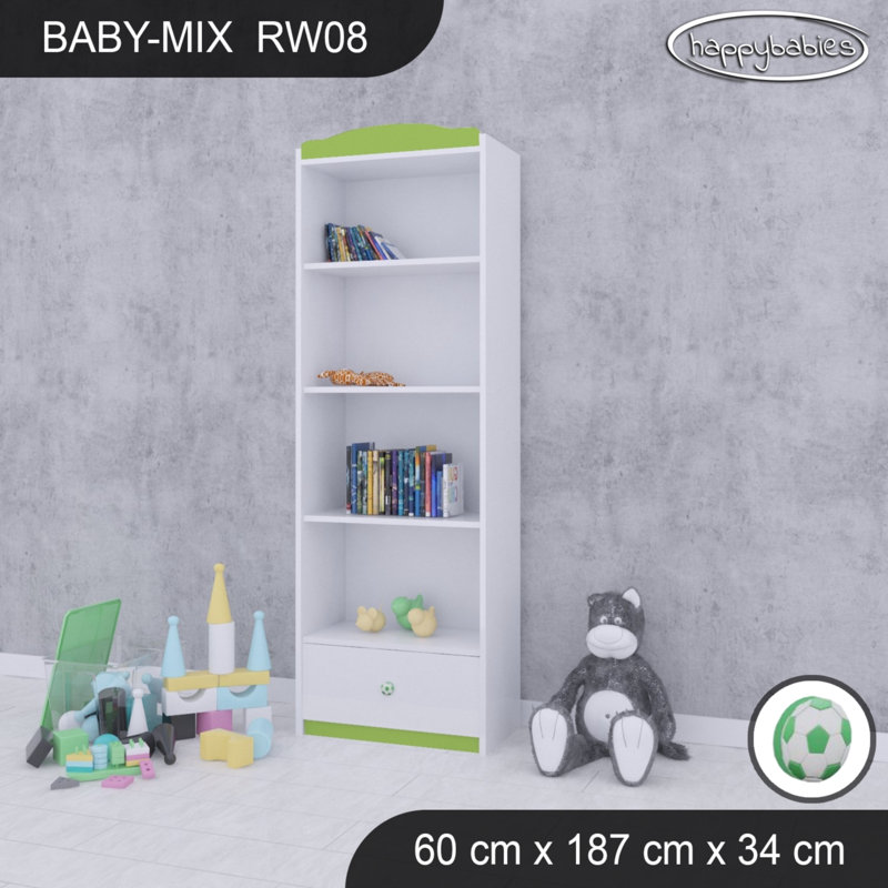 Baby Mix 187cm H Kids Cube, Green, 187cm H x 60cm W x 34cm D