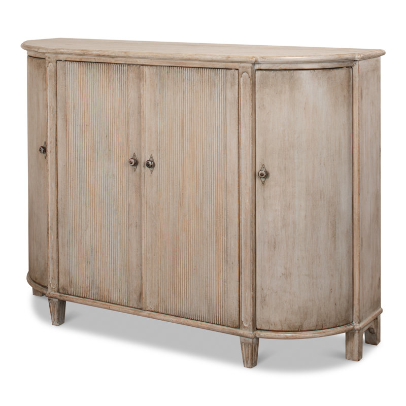 Brooks 63'' W Solid Wood Sideboard, Stone Gray