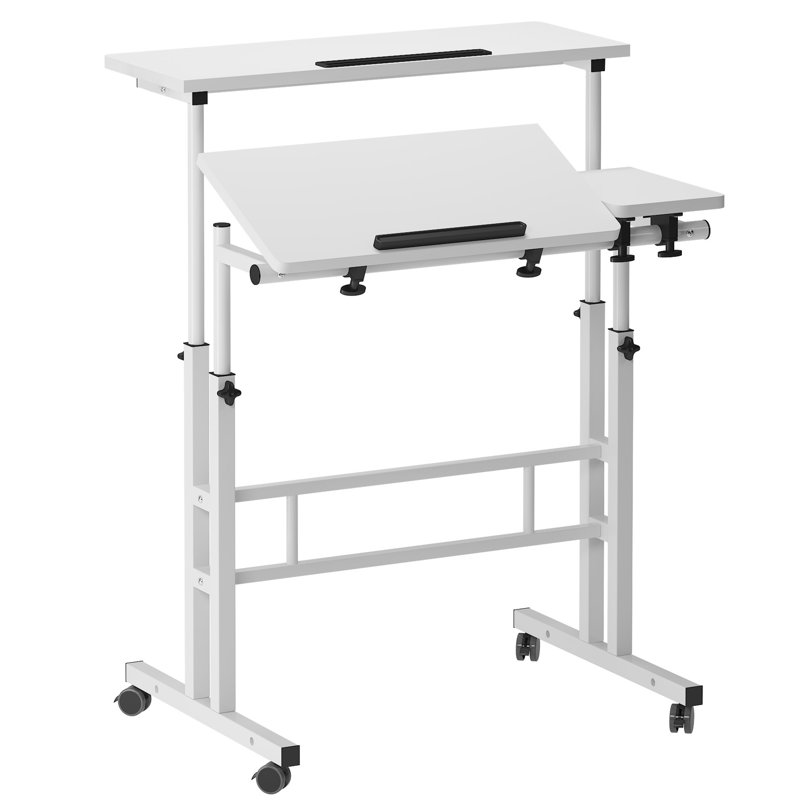 Bureau debout à hauteur réglable Pelaga, White/White