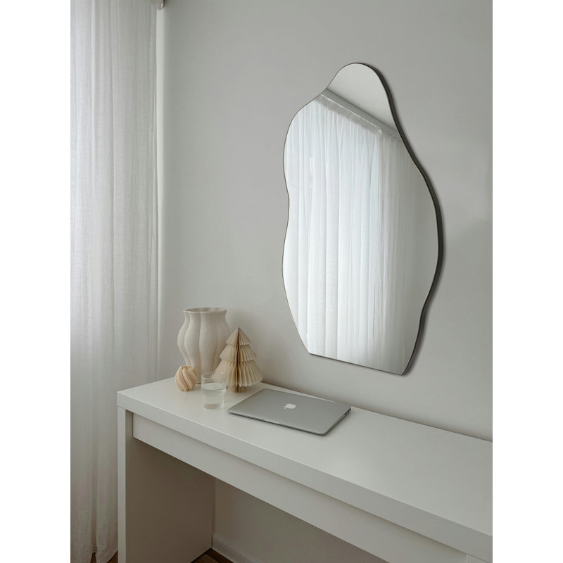 Miroir tout en courbes avec cadre profond, 32 po x 22 po