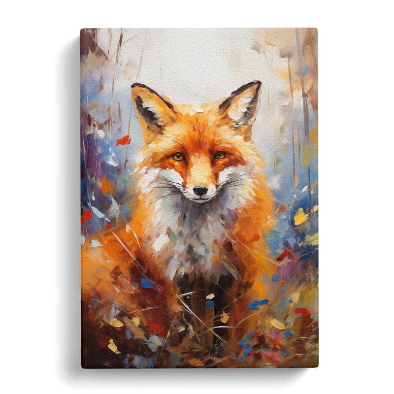Fox Impressionism No.2 - Wrapped Canvas, 50cm H x 35cm W x 3cm D