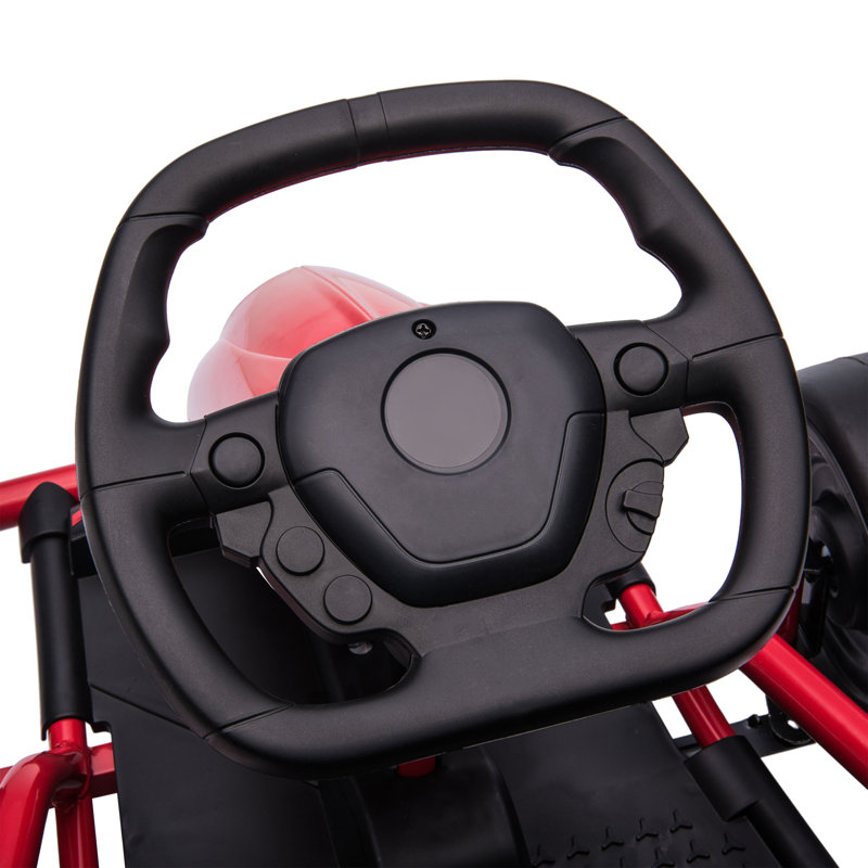 HOMCOM 24V 1 Seater All-Terrain Vehicles Battery Powered Ride On, Red