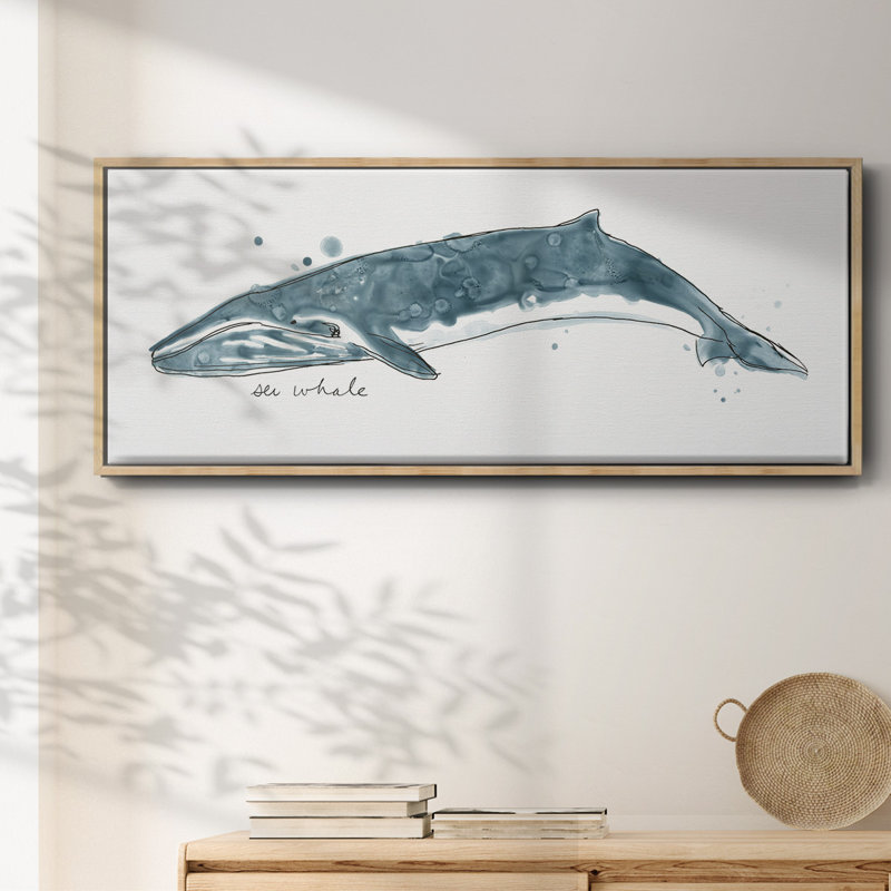 Whale I- Framed Canvas