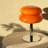 Retro 70S Table Lamp With Orange Glass Shade & Chrome Base – Vintage-Inspired Home Décor Accent