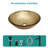 Bathroom Artistic Tempered Glass Vessel Bathroom Sink With Black Faucet And Pop-Up Drain, Gold-Foil Textured Tempered Glass Vanity Round Bowl(Includes Only The Bathroom Sink)-2127953987
