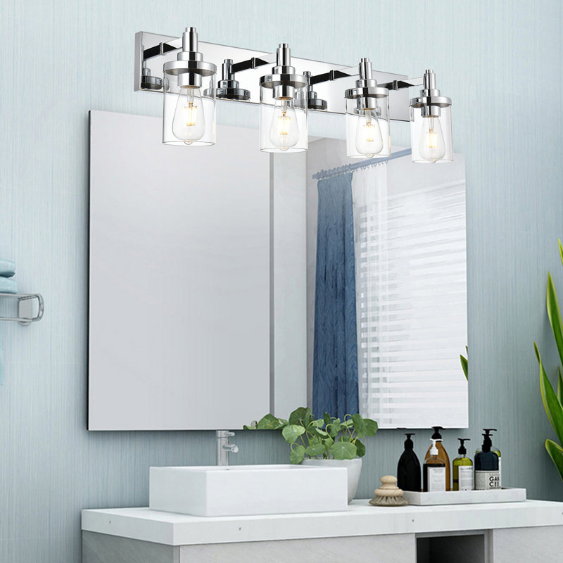 Éclairage pour meuble-lavabo à intensité variable Abbotsbury, Chrome, 4