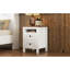 2 Bedroom Nightstand - White + Brown, Finish Brown For Bedroom, Ample Space And Classic Style