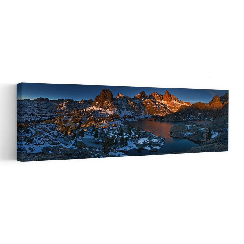 «Majestic Alpine Sunrise Dramatic Peaceful Tranquil Landscape Mountain», art mural, H 60 po x l 20 po