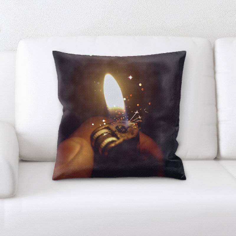 Fire Microsuede Reversible Throw Pillow