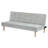 Nordic Convertible Sofa Bed, Pine Frame & Plush Grey Upholstery, Multi-Functional Sleeper with Premium Comfort-1916751002