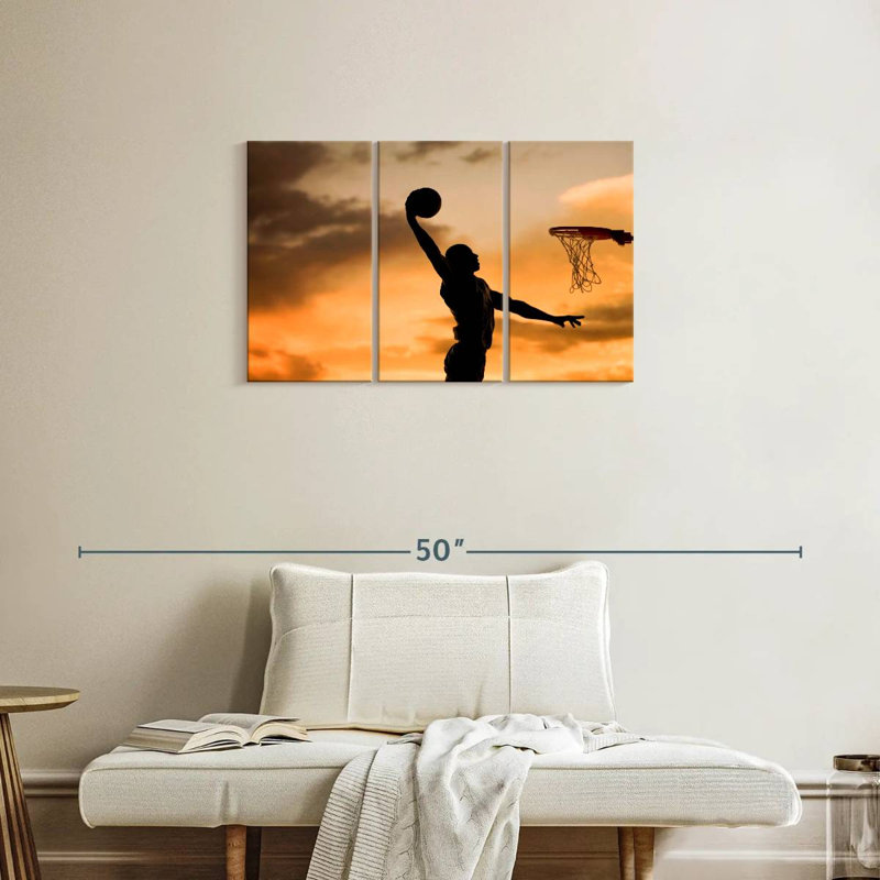 Silhouette de Sirci Basketball Dunk, H 20 po x l 33 po