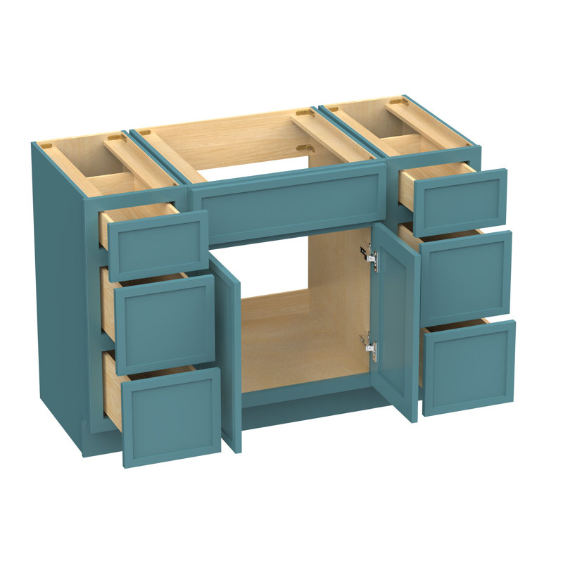 Base de meuble-lavabo simple 48 po seulement, Sarcelle