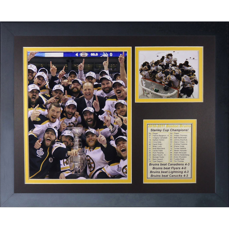 2011 boston bruins champions-célébration souvenirs encadrée