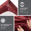 Ensemble de draps 4 pièces 100% bourgogne - ultra doux et réconfortant, brossé des deux côtés pour une douceur de velours, comprend 2 taies d'oreiller plates et ajustées